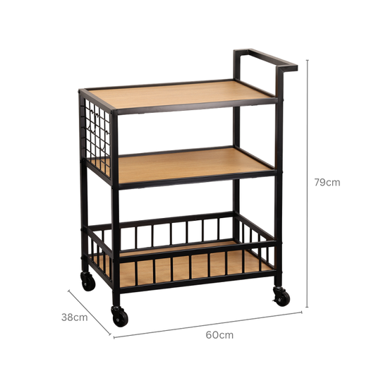 Serving Trolley With 3 Shelves