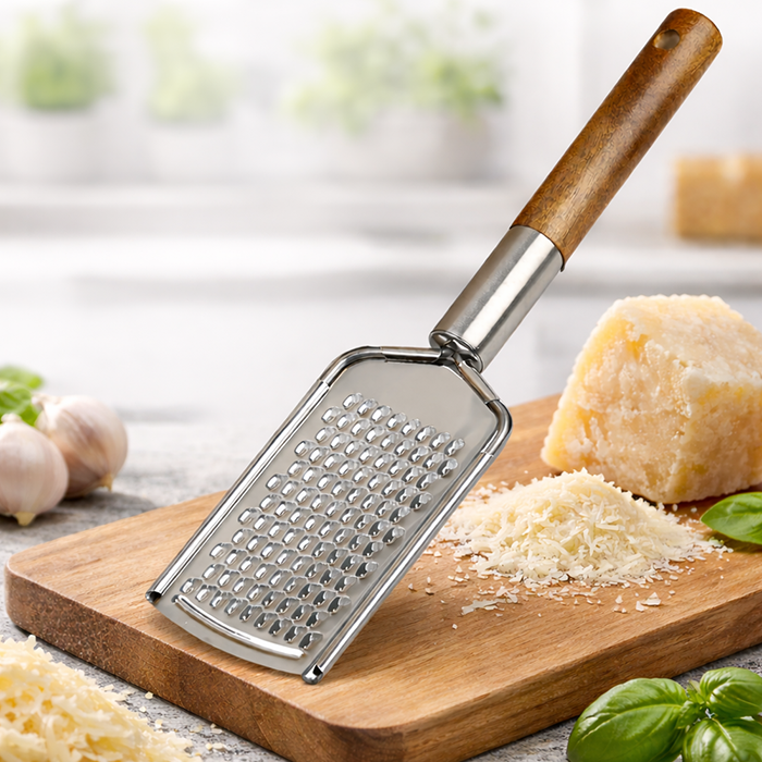 Fine Cheese Grater SS & Acacia