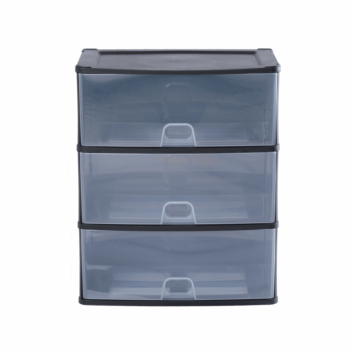 Wham® Organise Drawers Large 3D Black/ Clear
