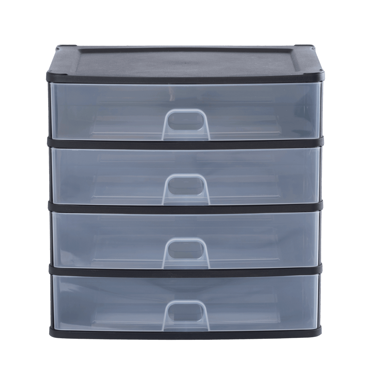 Wham® Organise Drawers Large 4S Black/Clear