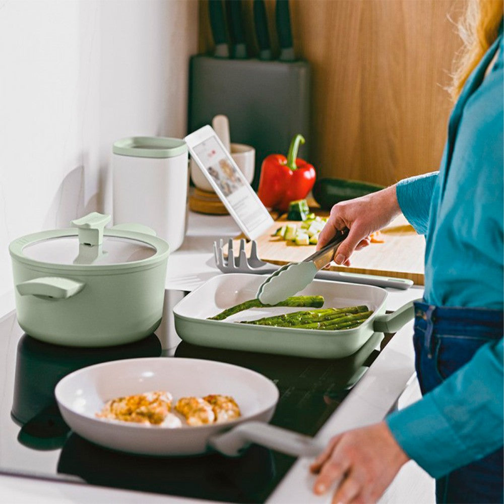Serving Tongs 10.5"- Balance Nonstick- Recycled Material - Sage - The Organised Store