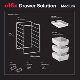 Elfa Medium Drawer Bundle W45cm D 54cm