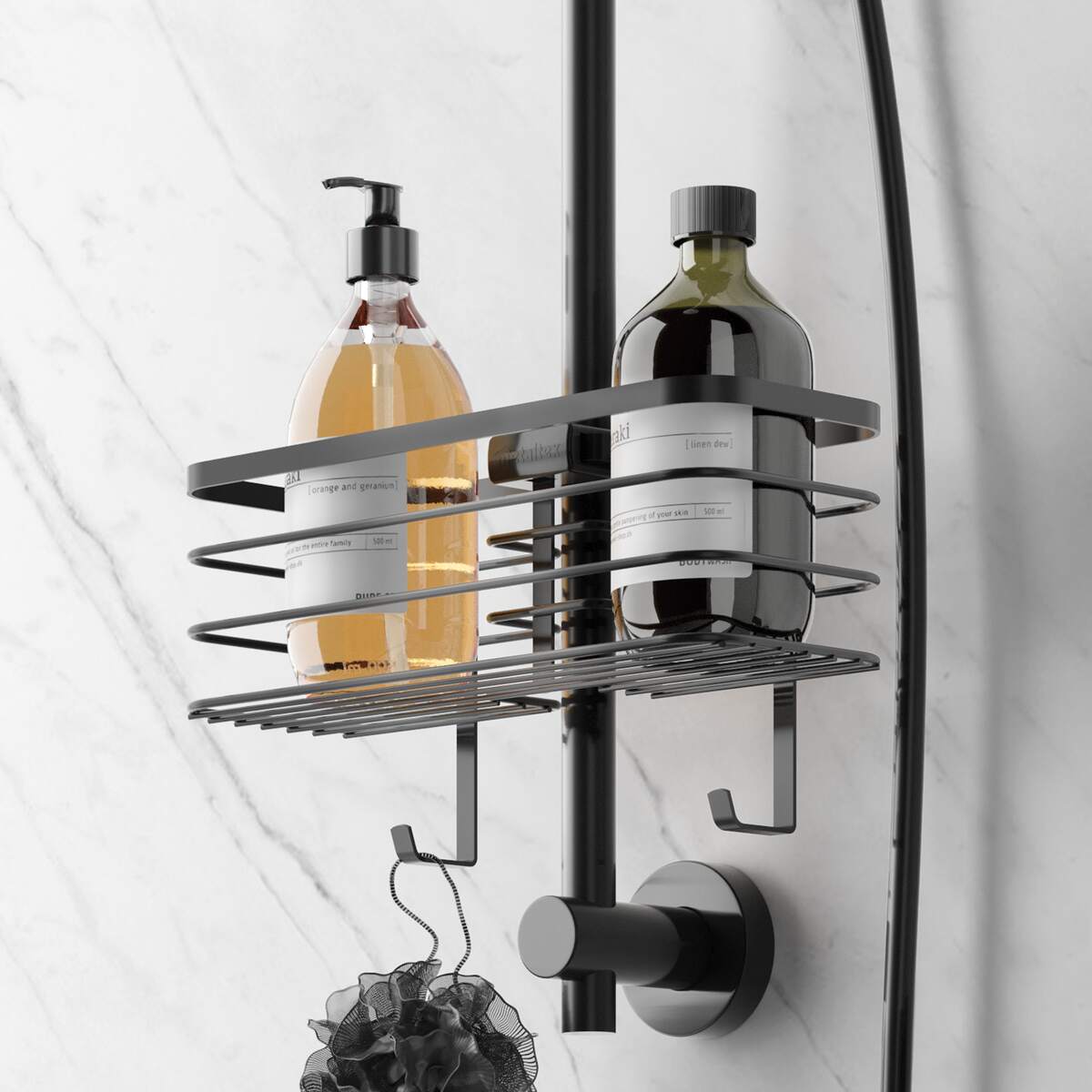 Shower Pole Basket Lava