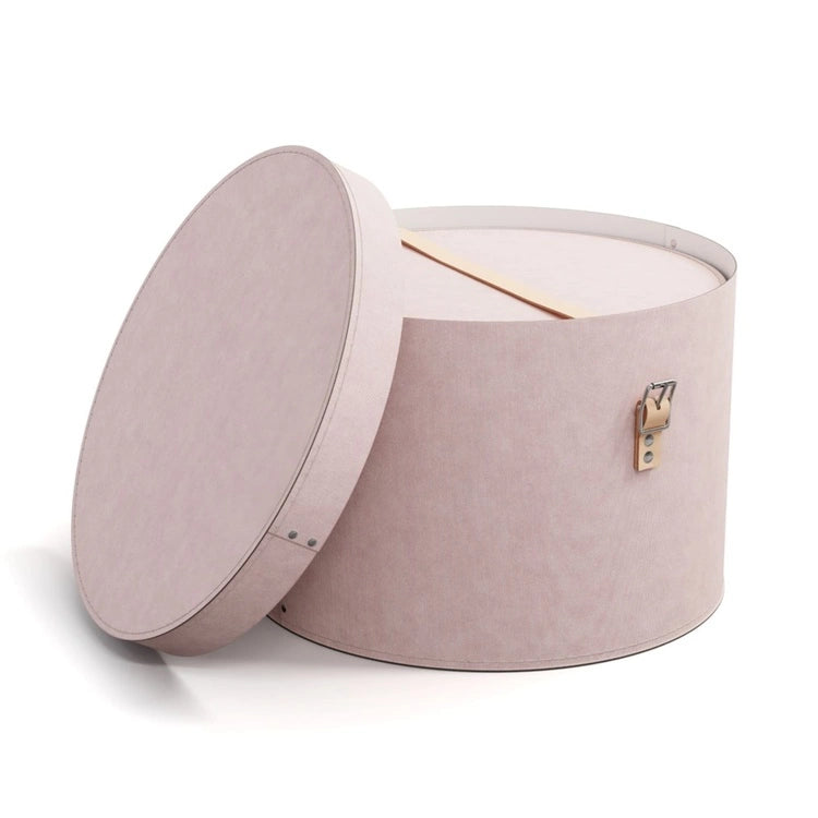 Rut Round Storage Boxes with Strap- Set of 2-Rose - The Organised Store