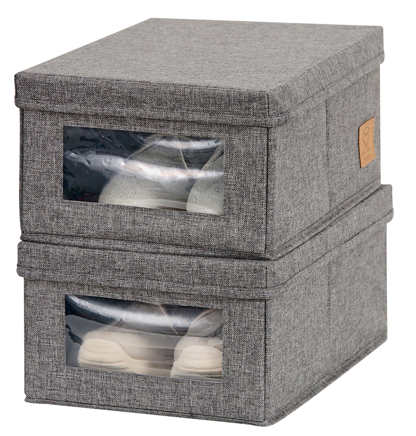 Shoe Storage Box With Window, Set Of 2