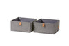 Premium Fabric Wardrobe Organiser - Set of Two Large Boxes - Grey