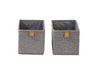 Premium Fabric Wardrobe Organiser - Set of Two Small Boxes - Grey