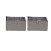 Premium Fabric Wardrobe Organiser - Set of 2 With 16 Compartments - Grey