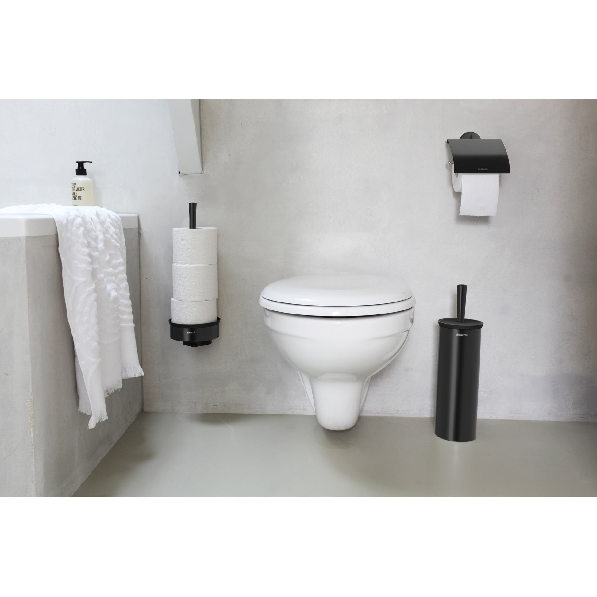 Profile Toilet Brush with Holder-Various Colours - The Organised Store