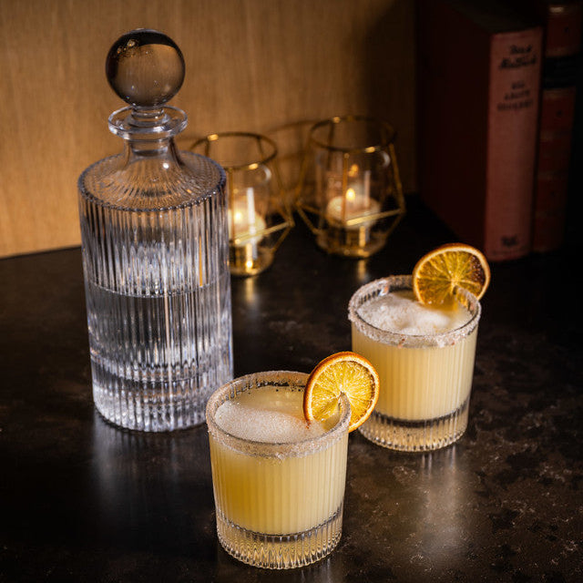 BarCraft Glass Decanter 750ml with Set of 2 Tumblers 270ml