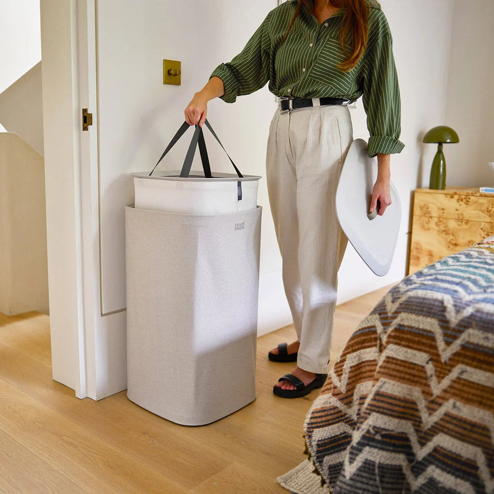 Tota 60L -Single- Laundry Basket- Ecru
