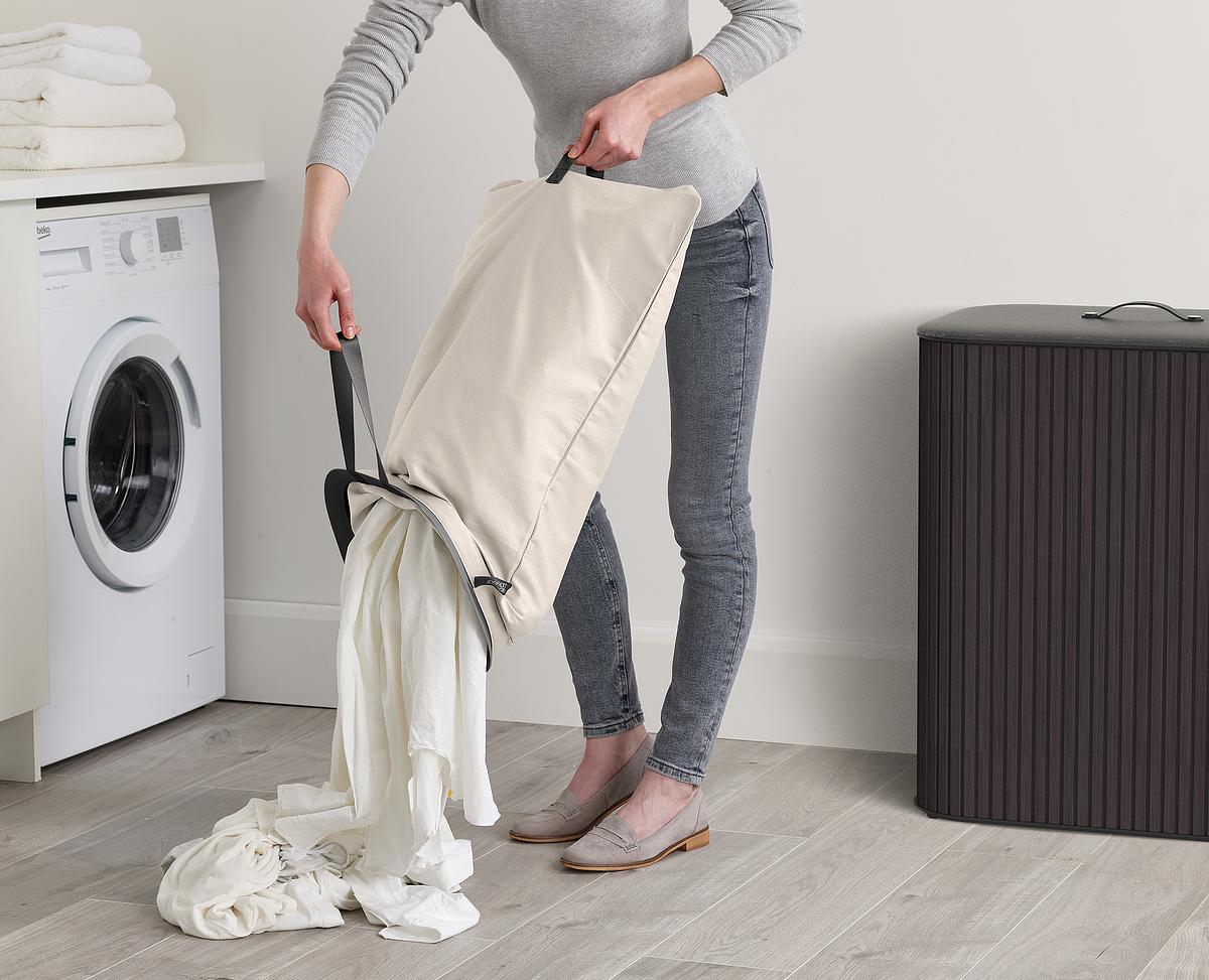 Tota Luxe 90L Black Laundry Separation Basket - The Organised Store