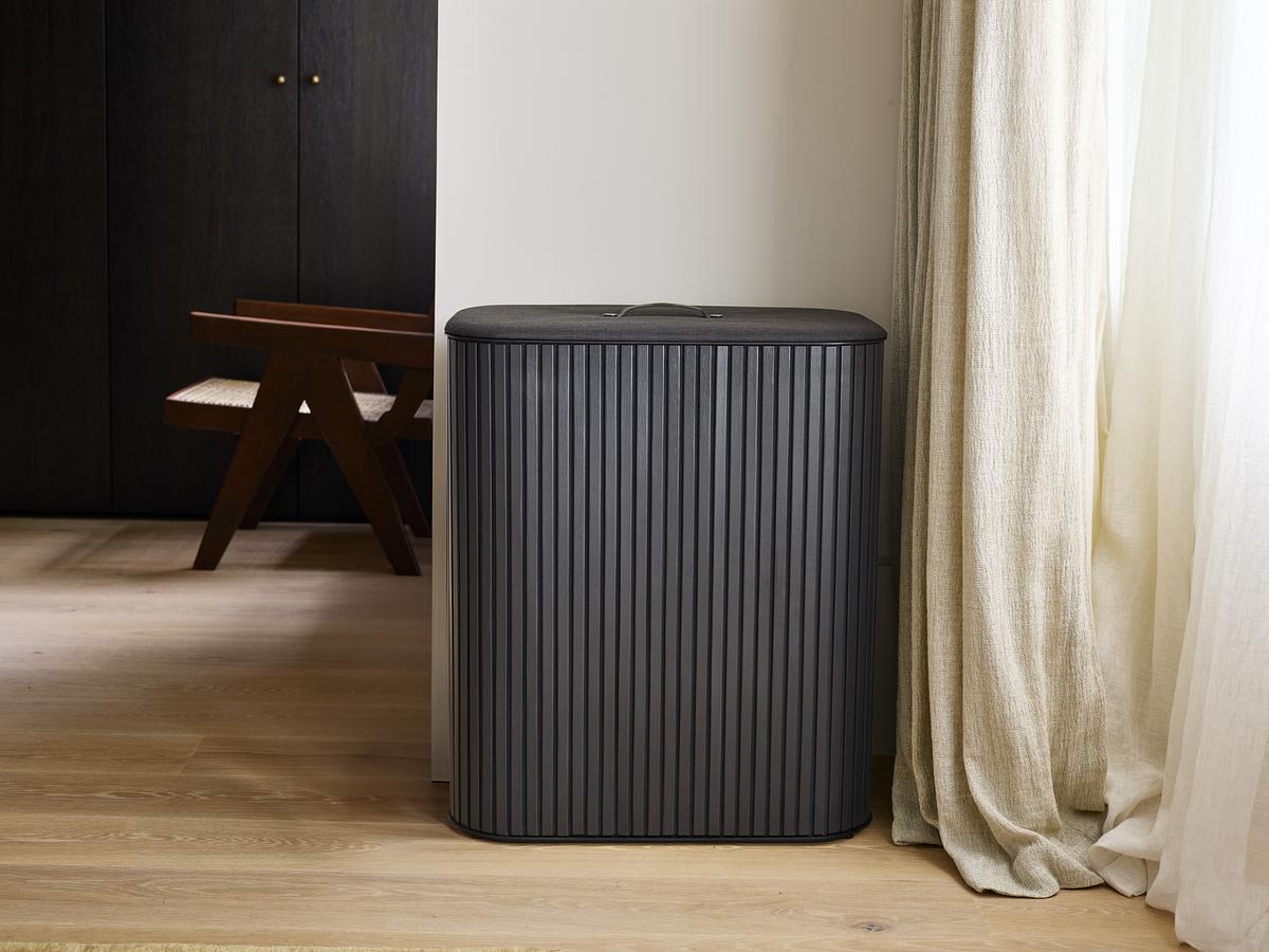 Tota Luxe 90L Black Laundry Separation Basket - The Organised Store