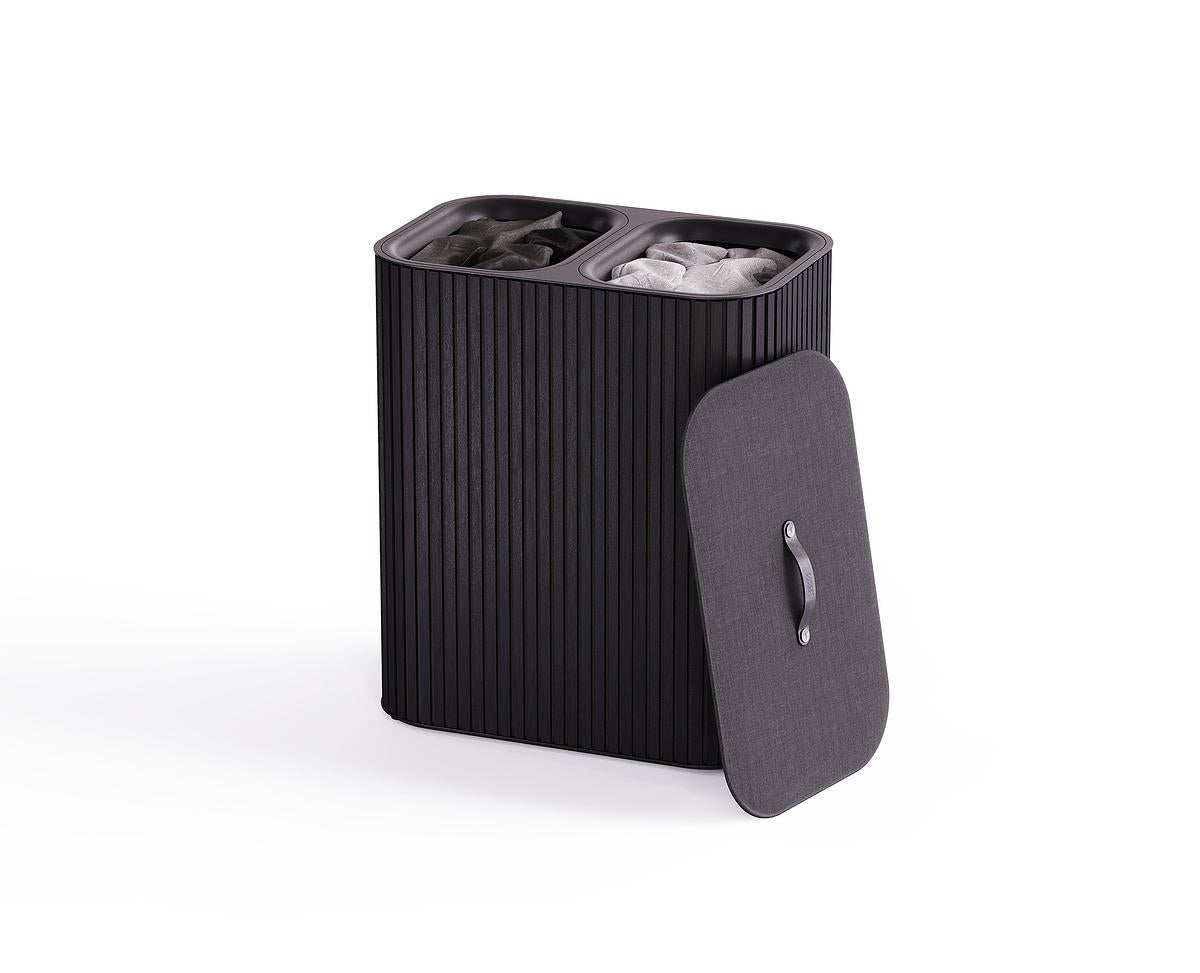 Tota Luxe 90L Black Laundry Separation Basket - The Organised Store