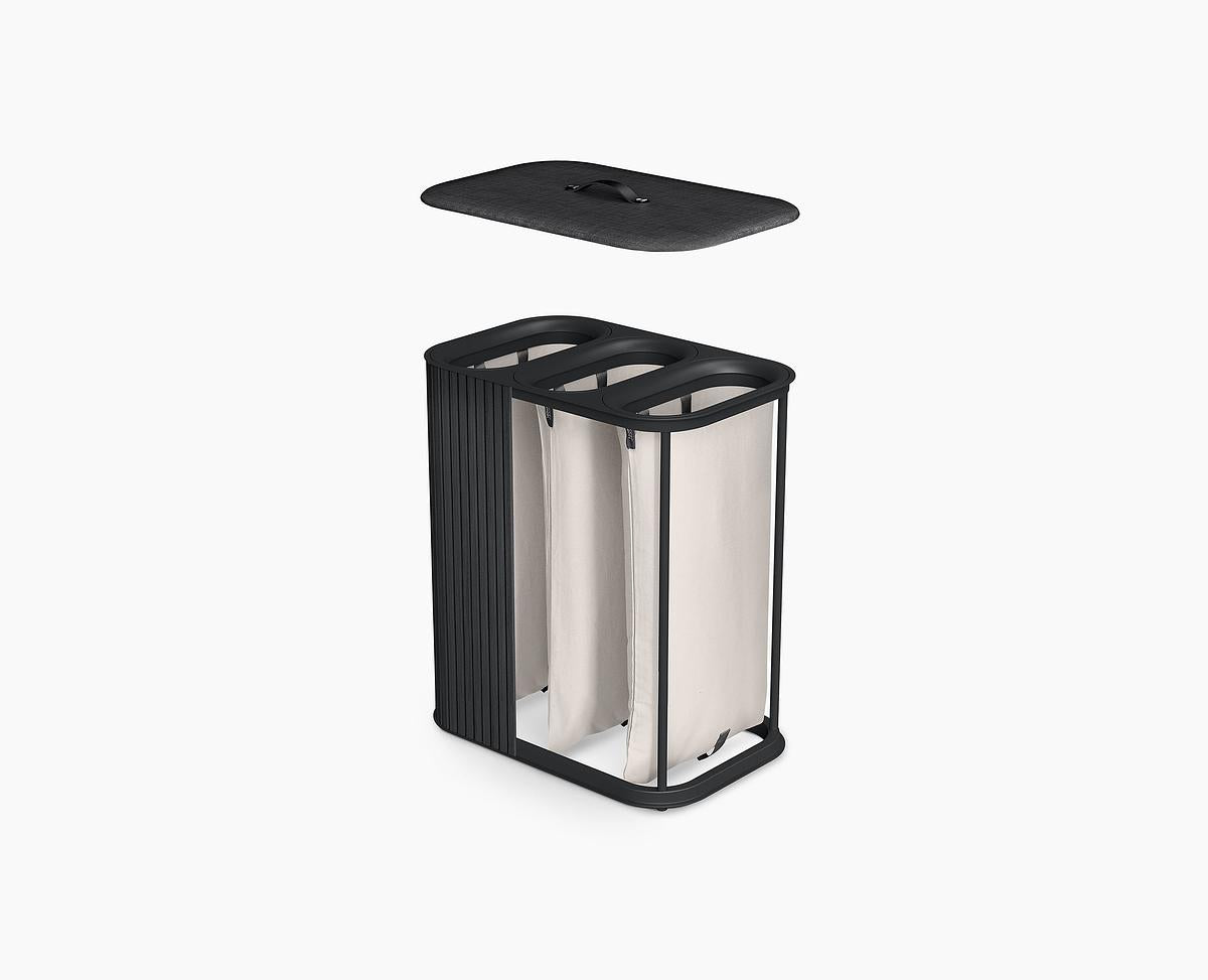 Tota Luxe 90L Black Laundry Separation Basket
