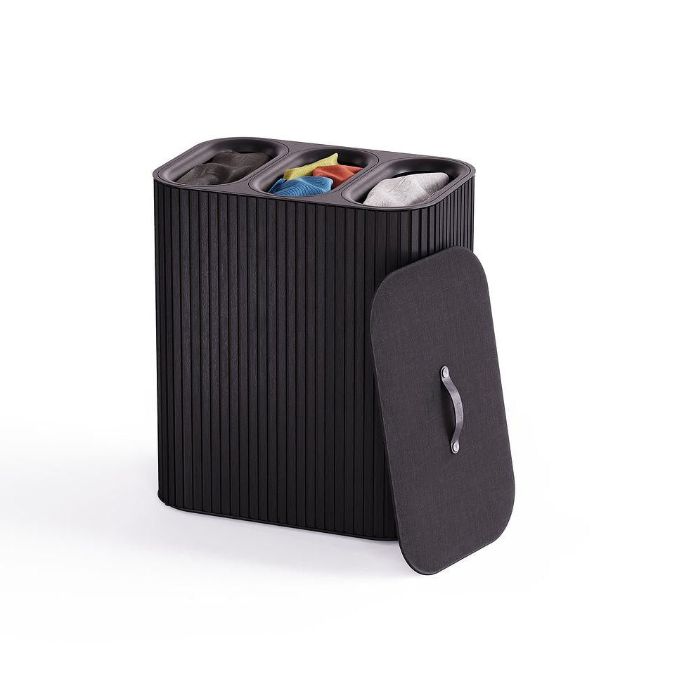 Tota Trio Luxe 90L Laundry Separation Basket-Black