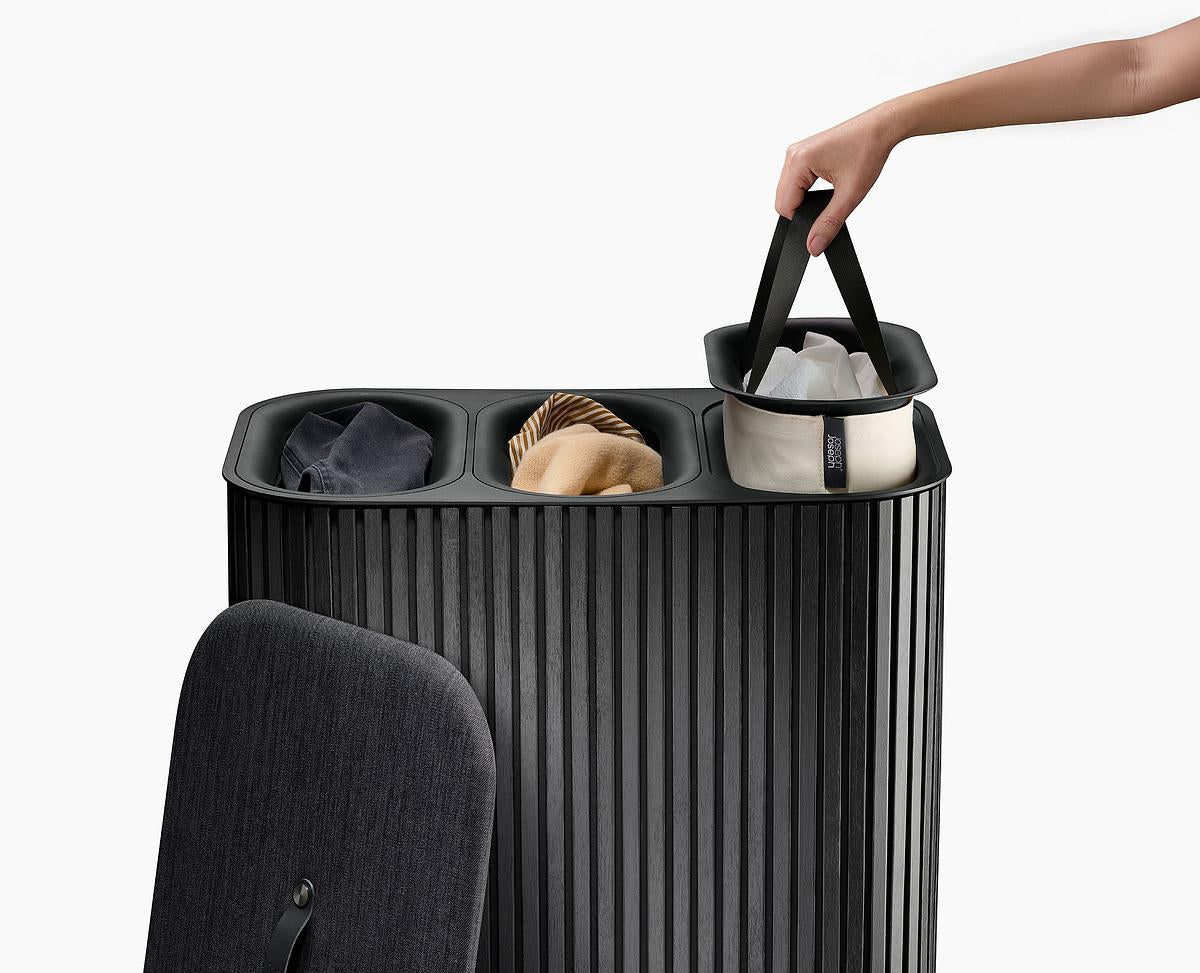 Tota Trio Luxe 90L Laundry Separation Basket-Black