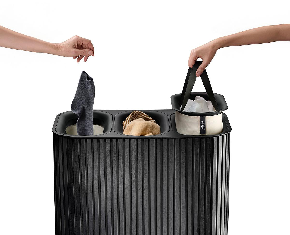 Tota Luxe 90L Black Laundry Separation Basket