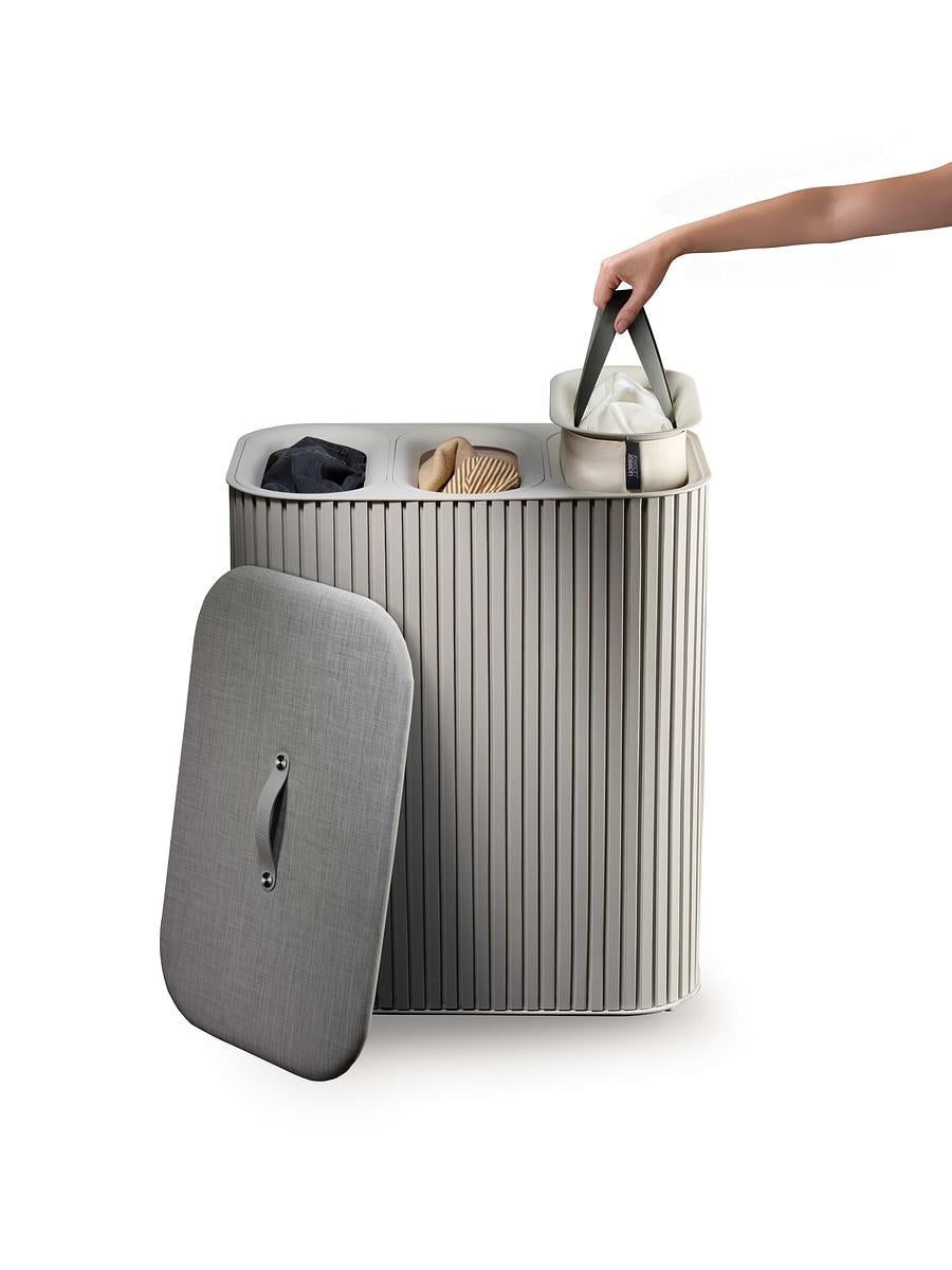 Tota Trio Luxe 90L Laundry Separation Basket-Ecru
