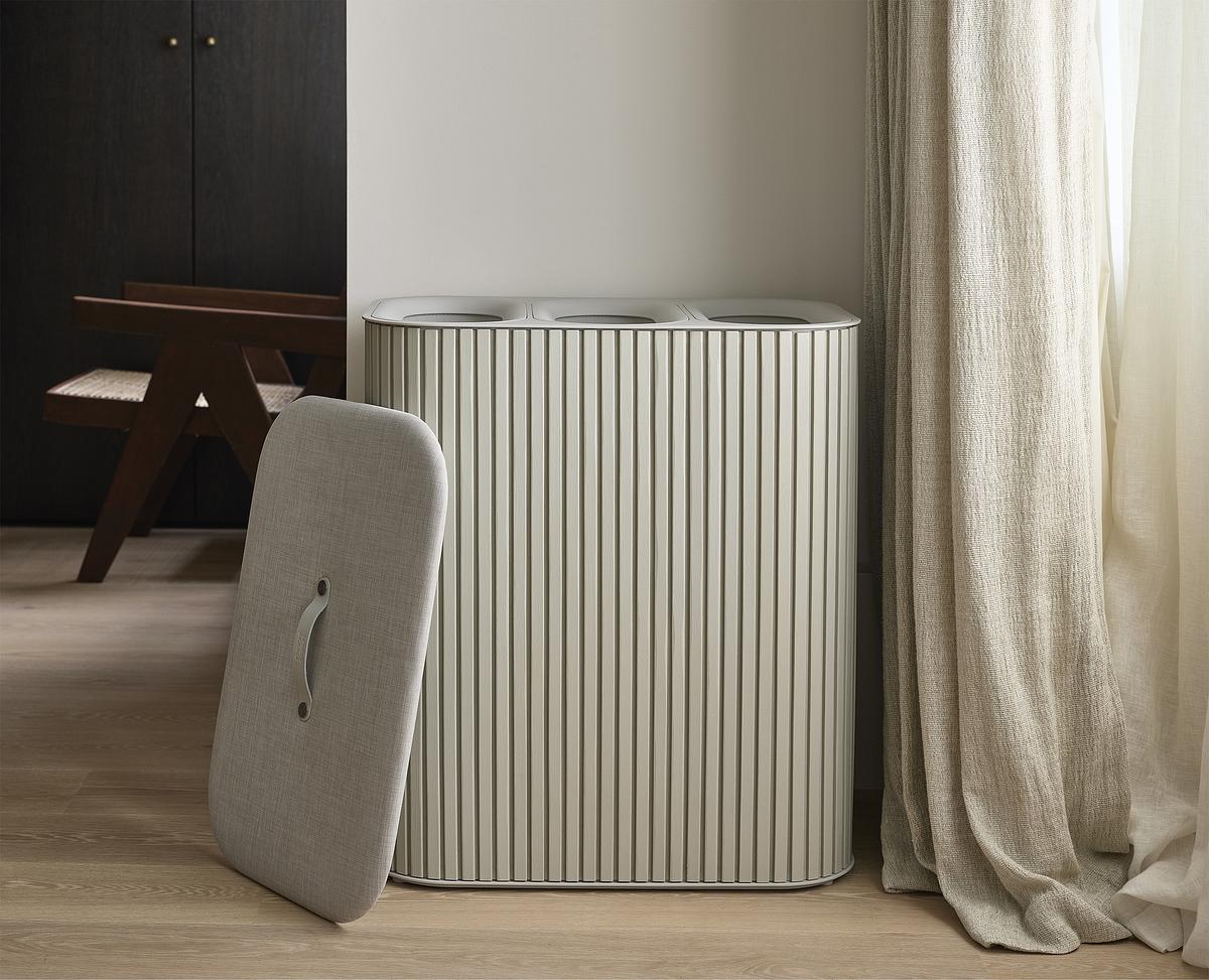 Tota Trio Luxe 90L Laundry Separation Basket-Ecru