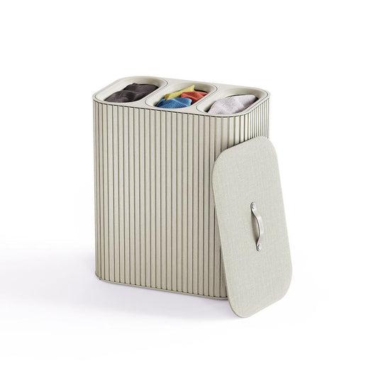 Tota Trio Luxe 90L Laundry Separation Basket-Ecru