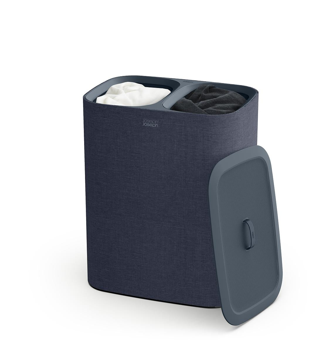 Tota 90L -Double- Laundry Separation Basket- Blue/Black