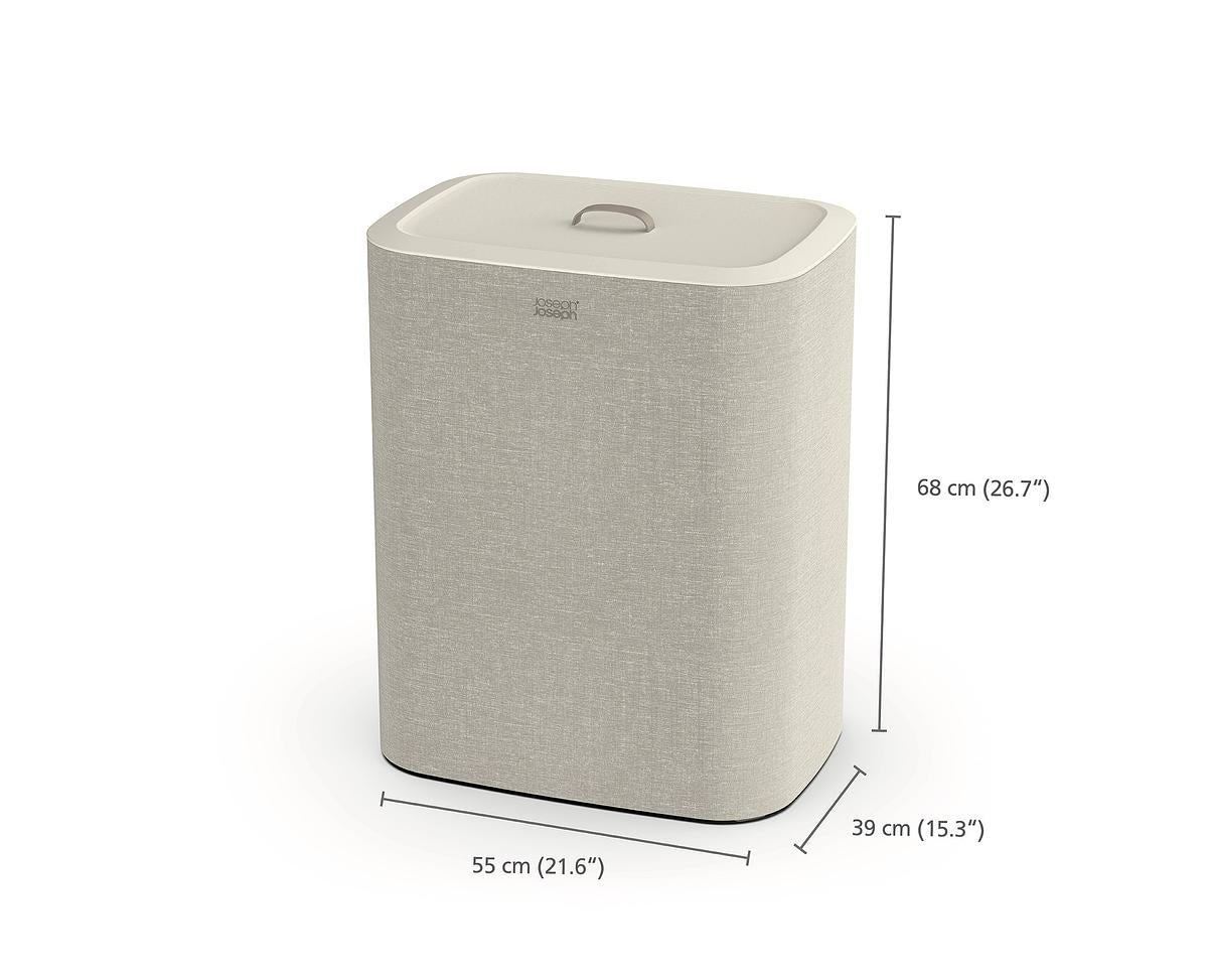 Tota- 90L- Double Laundry Separation Basket- Ecru