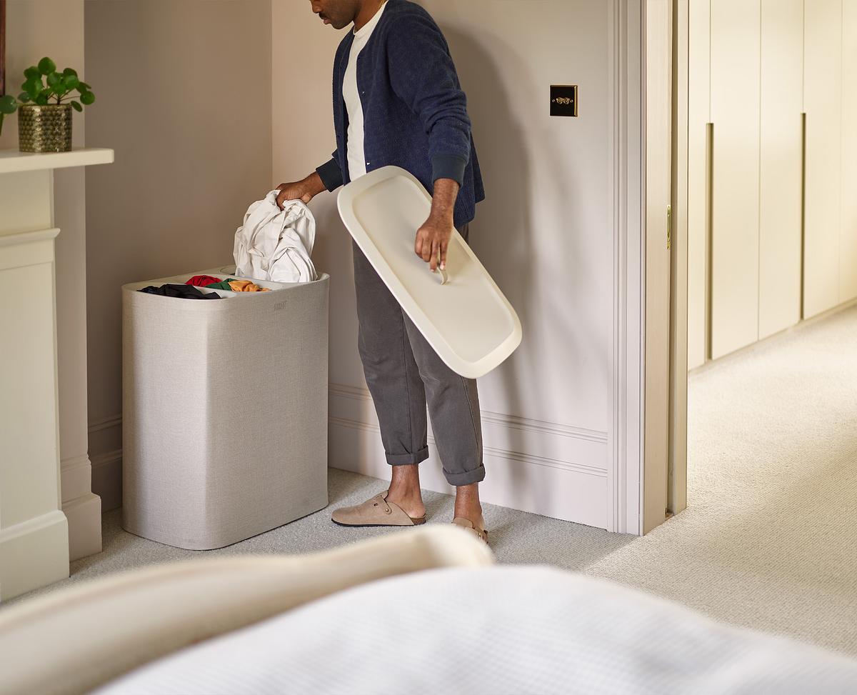 Tota Trio 90L Ecru Laundry Separation Basket-3 Laundry Sections - The Organised Store