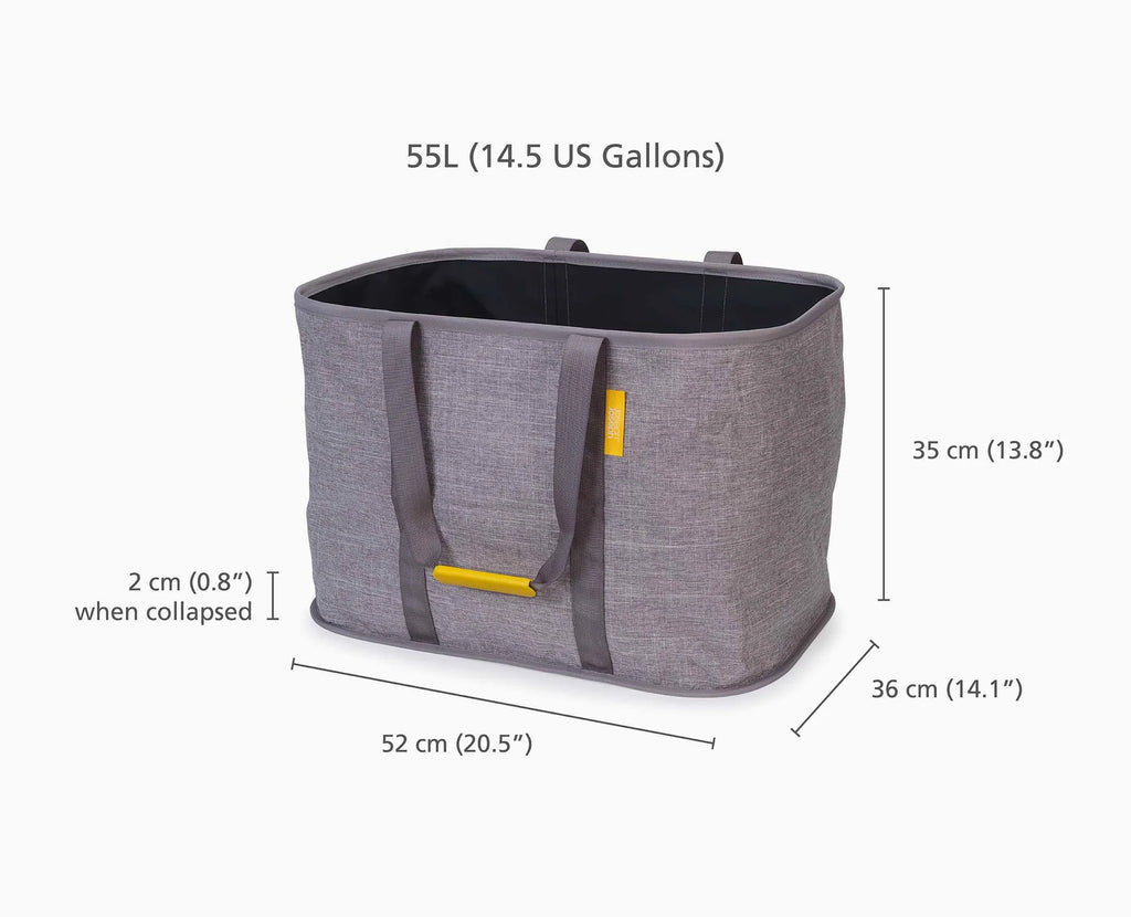 Hold-All Max - Foldable Laundry Basket- Grey