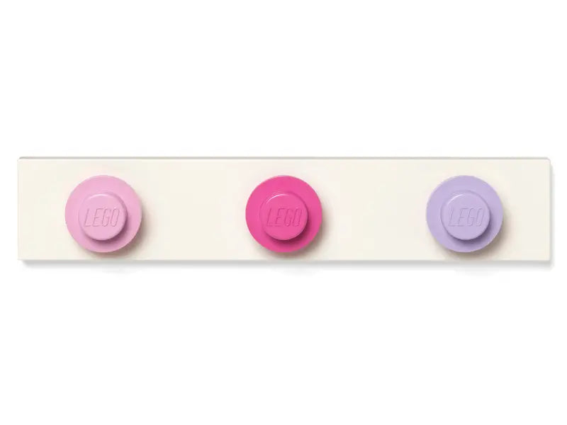 Lego Wall Hanger Rack - Light Pink/Dark Pink/Light Purple