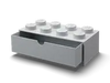 Lego 8-Stud Desk Drawer - Grey