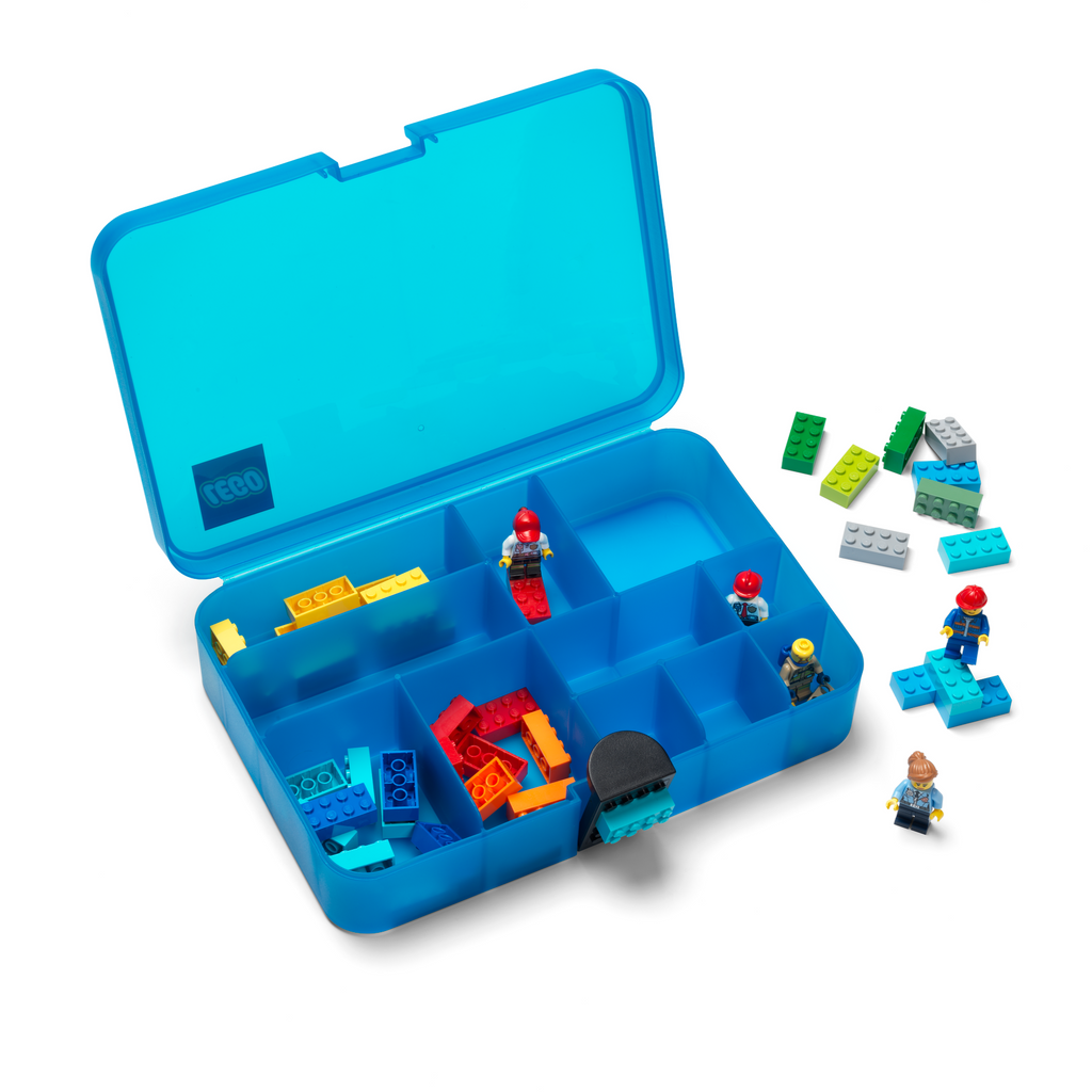 Lego Sorting case To Go - Transparent - Blue