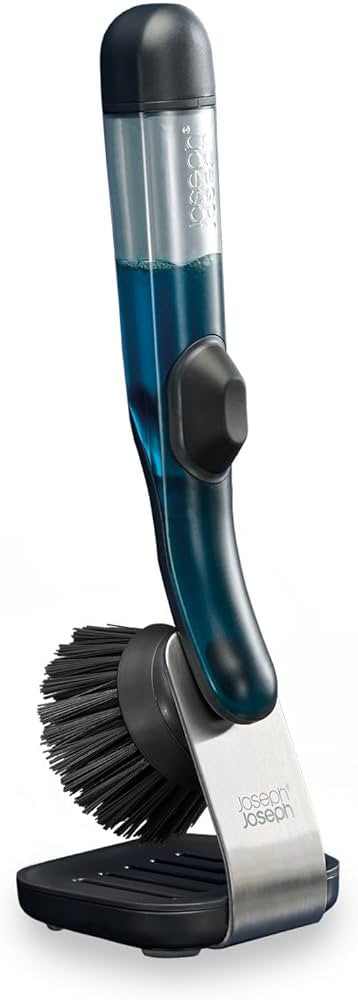 SinkTech™ Soap Dispensing Washing Up Brush with Steel Stand - The Organised Store