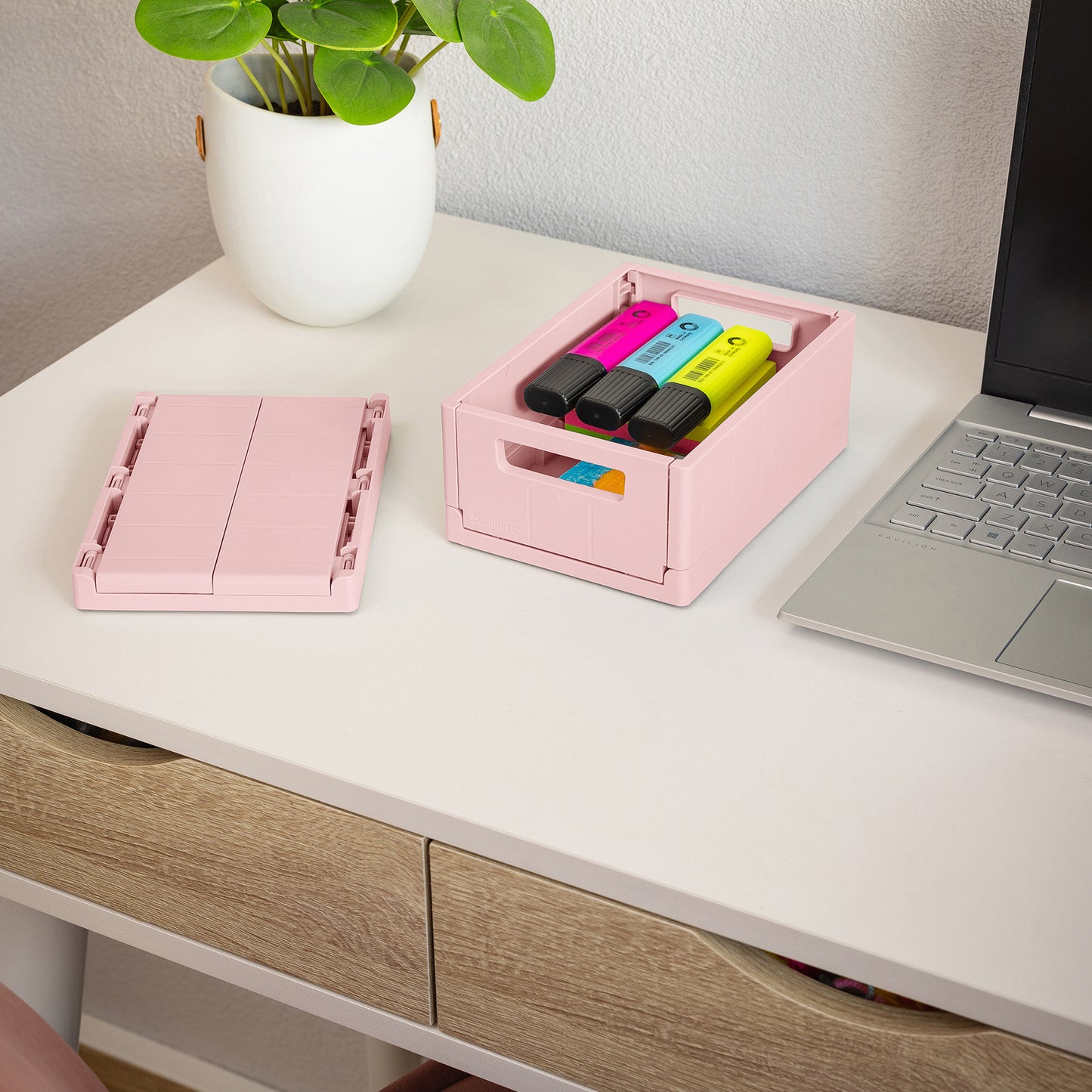 Sigma Stackable Folding Box Range- Pink- 3 Sizes