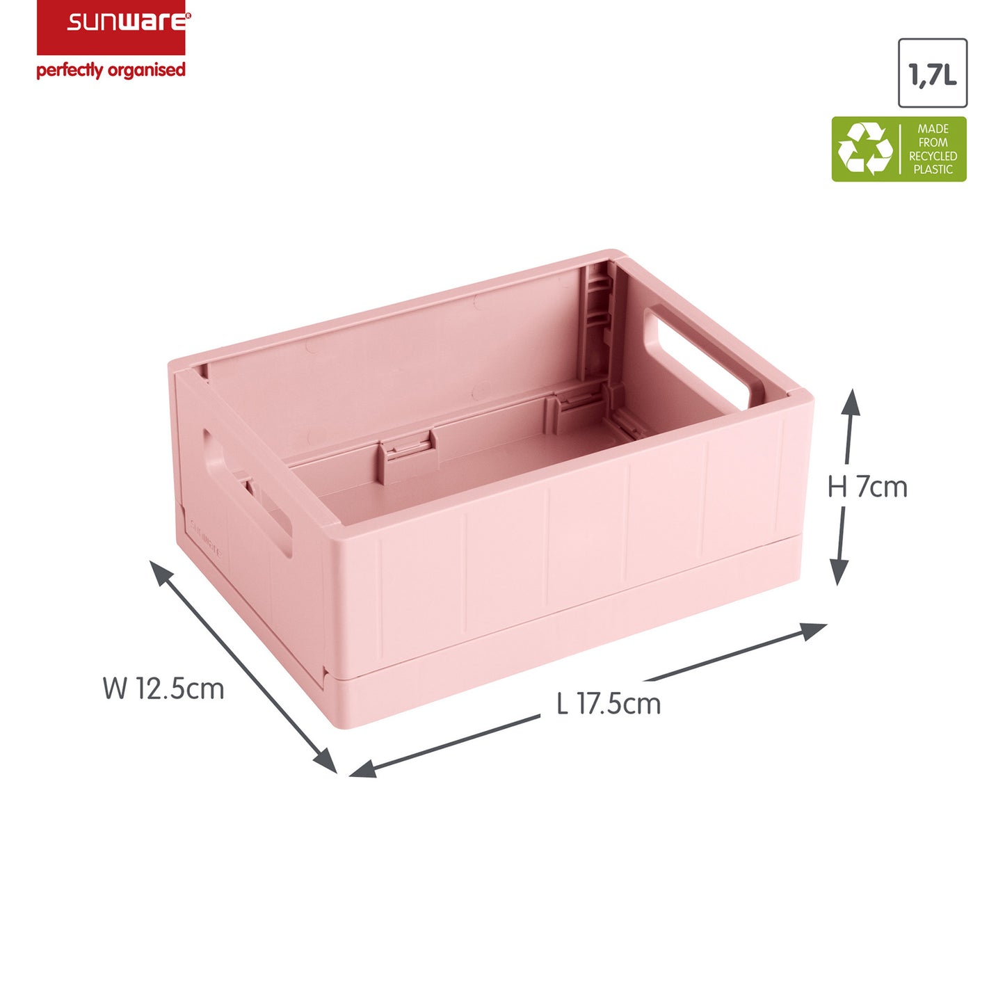 Sigma Stackable Folding Box Range- Pink- 3 Sizes