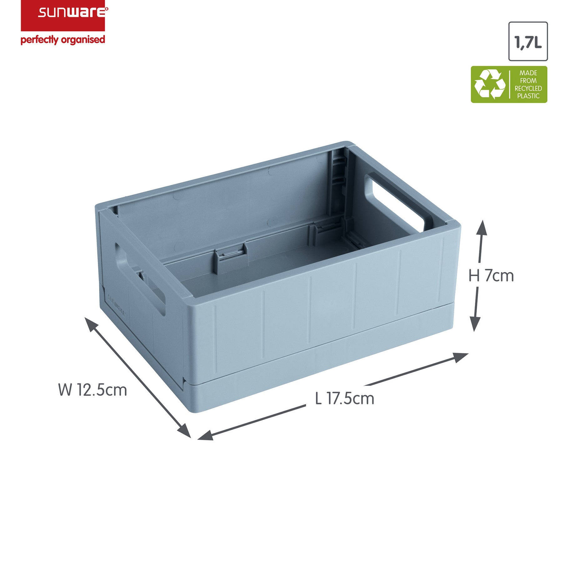 Sigma  Folding Box -Blue-3 Sizes - The Organised Store