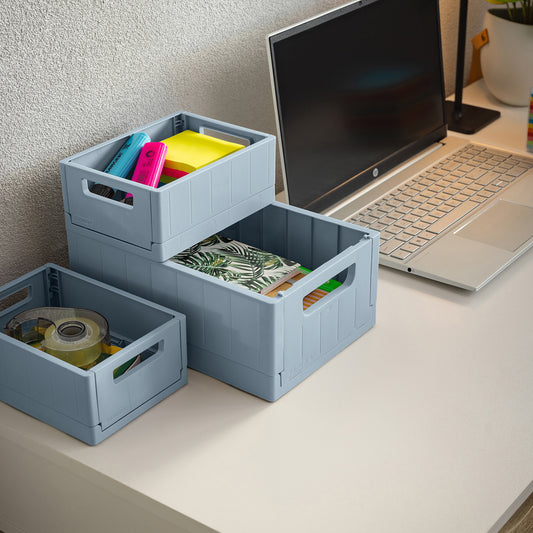 Sigma  Folding Box -Blue-3 Sizes