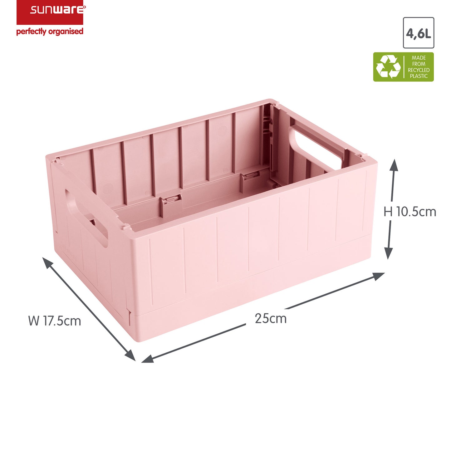 Sigma Stackable Folding Box Range- Pink- 3 Sizes