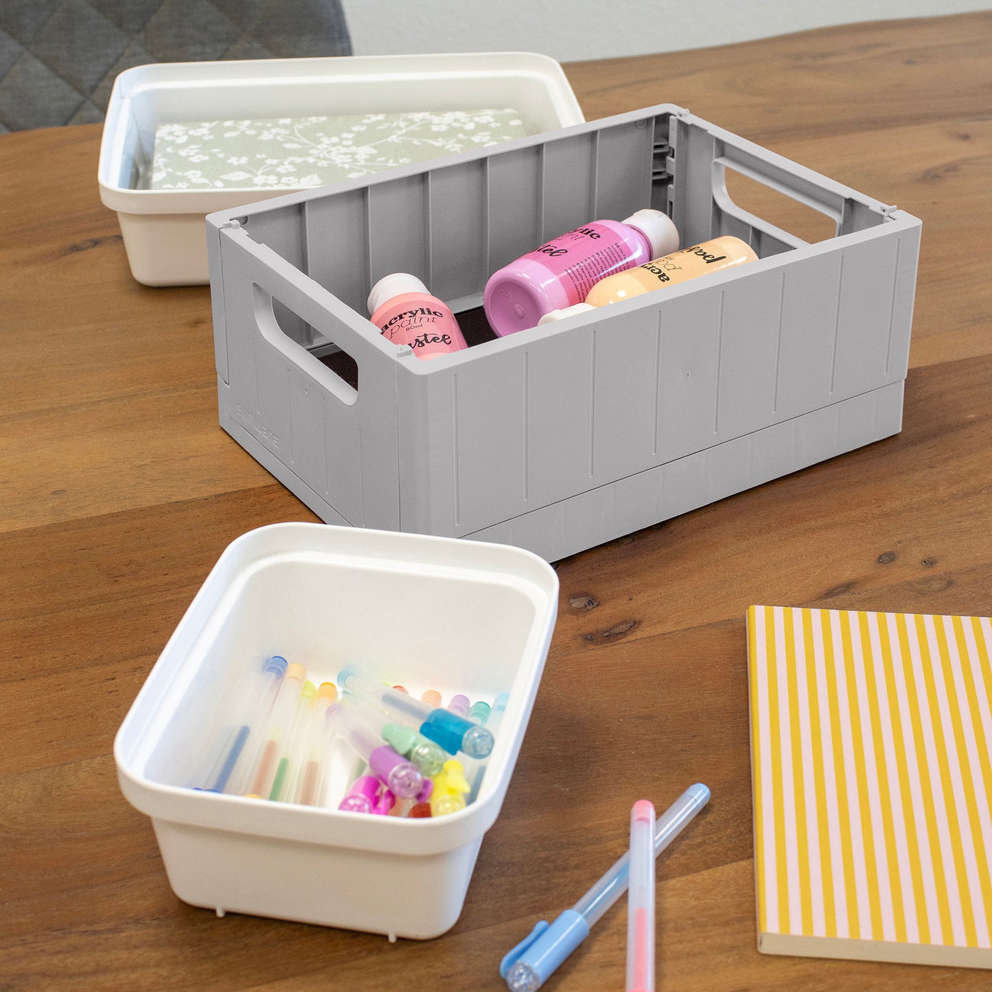 Sigma  Folding Box 4.6LGrey-3 Sizes - The Organised Store