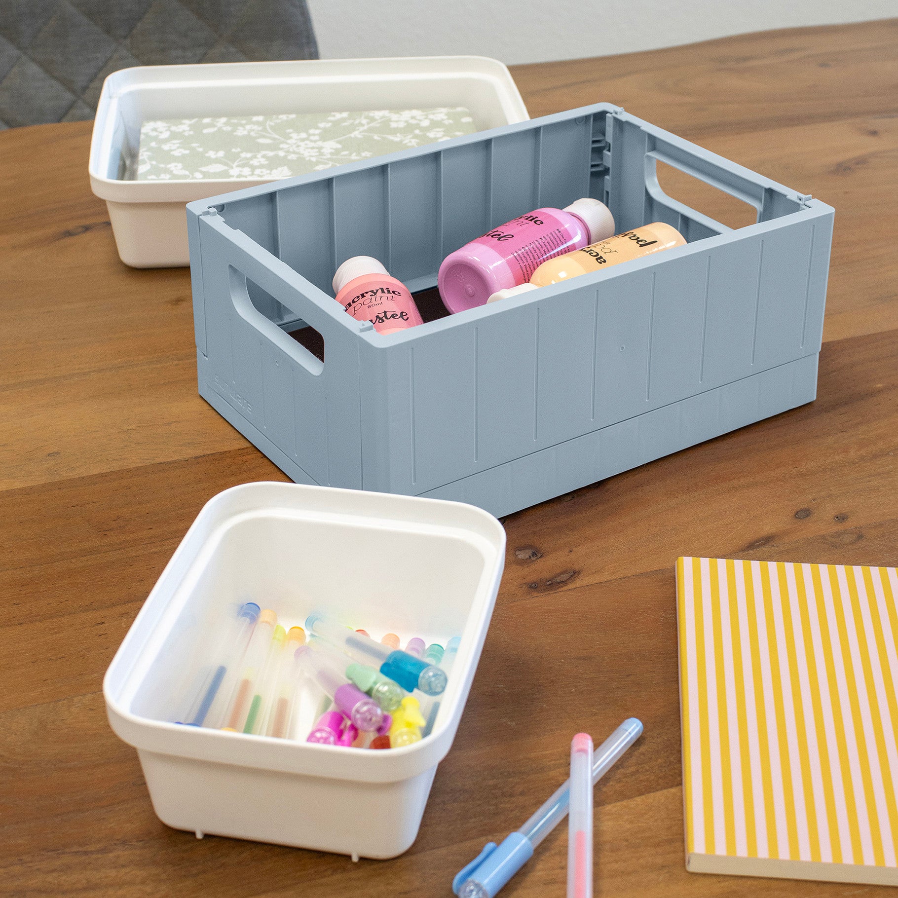 Sigma  Folding Box -Blue-3 Sizes - The Organised Store