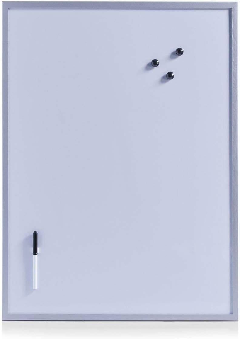 Magnetic White Board- Grey Frame- Large- 80cm x 60cm