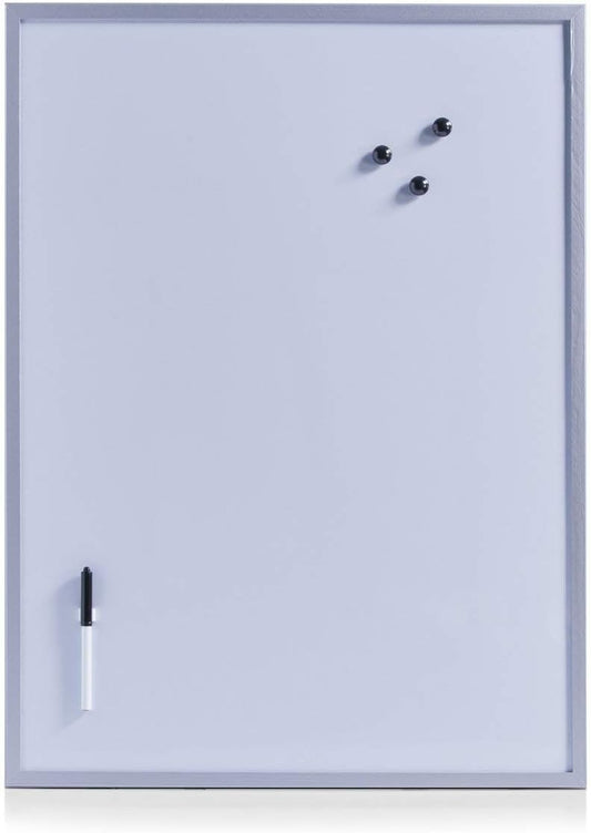 Magnetic White Board- Grey Frame- Large- 80cm x 60cm