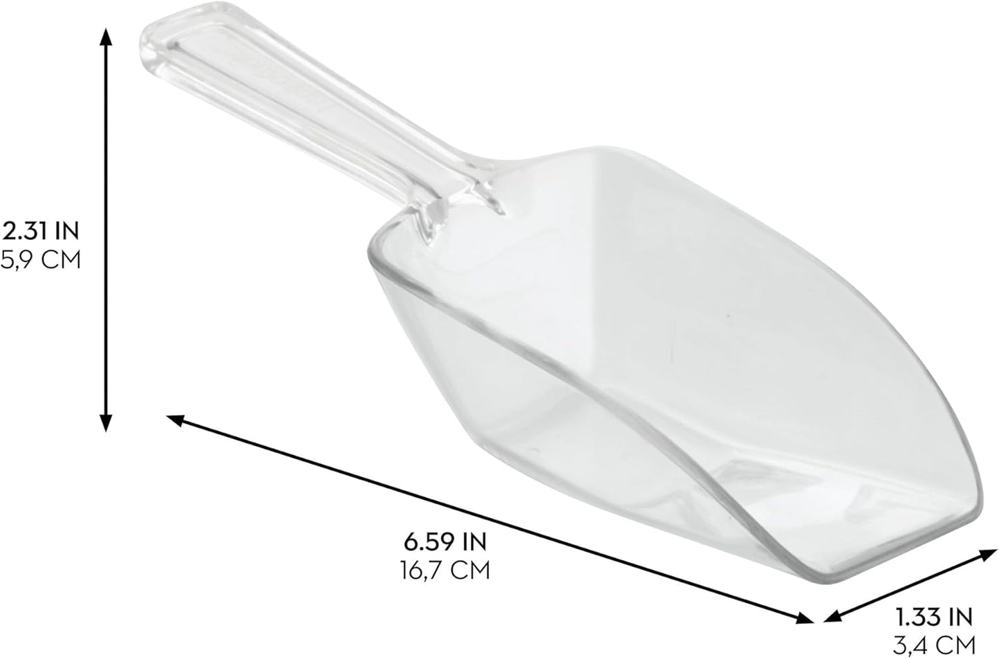 Measuring Large Clear Scoop - 1/3 Cup- 4 Pack