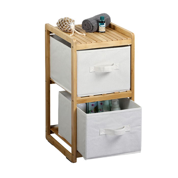 Shelf With 2 Boxes Bamboo
