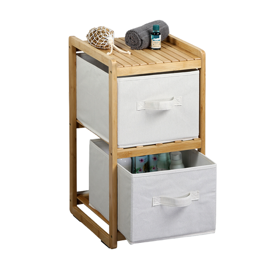 Shelf With 2 Boxes Bamboo