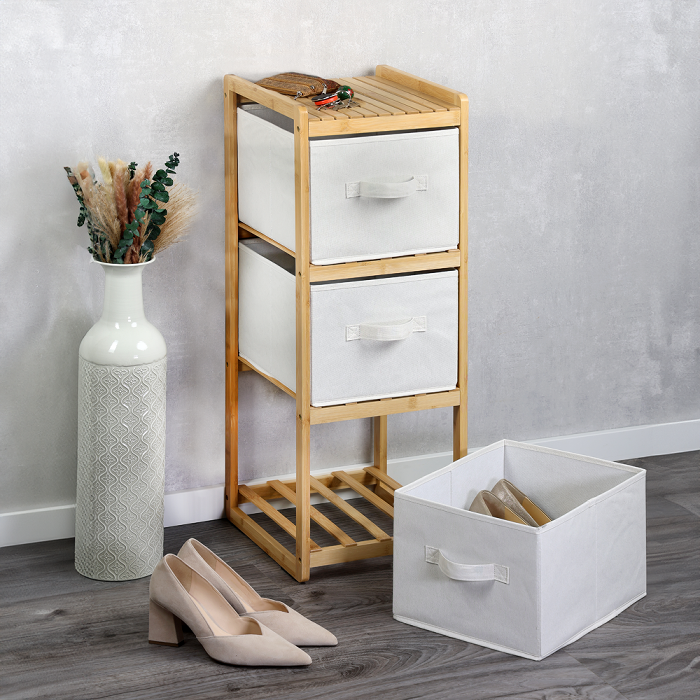 Shelf With 3 Boxes Bamboo