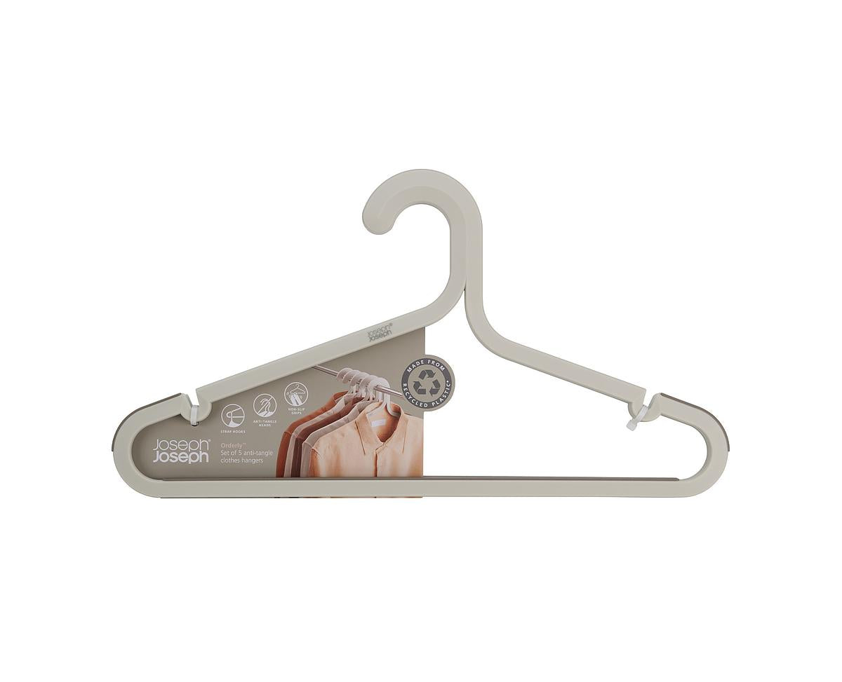 Orderly 5 Piece Anti-tangle Hanger Set- Ecru