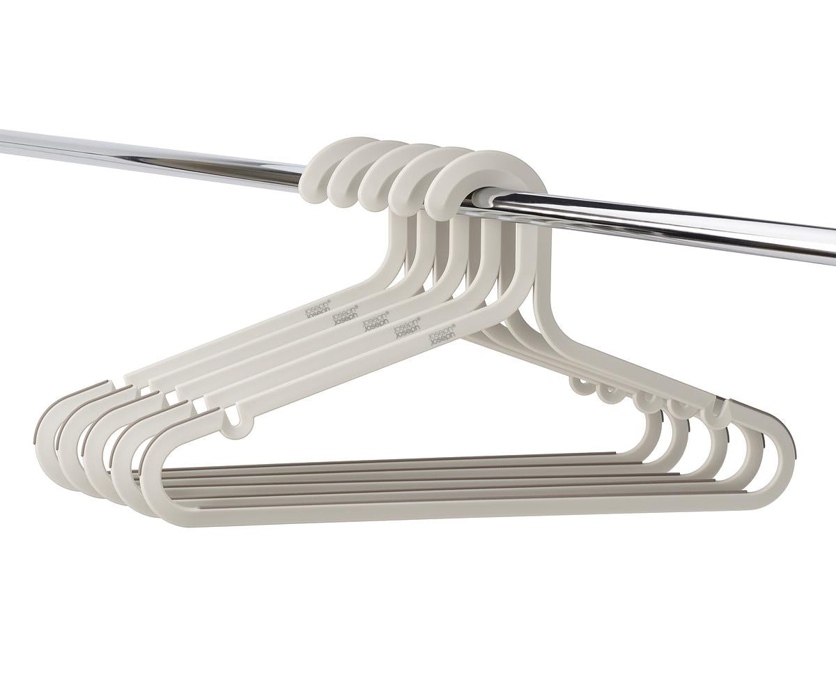 Orderly 5 Piece Anti-tangle Hanger Set- Ecru