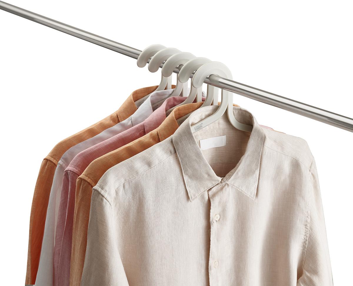 Orderly 5 Piece Anti-tangle Hanger Set- Ecru