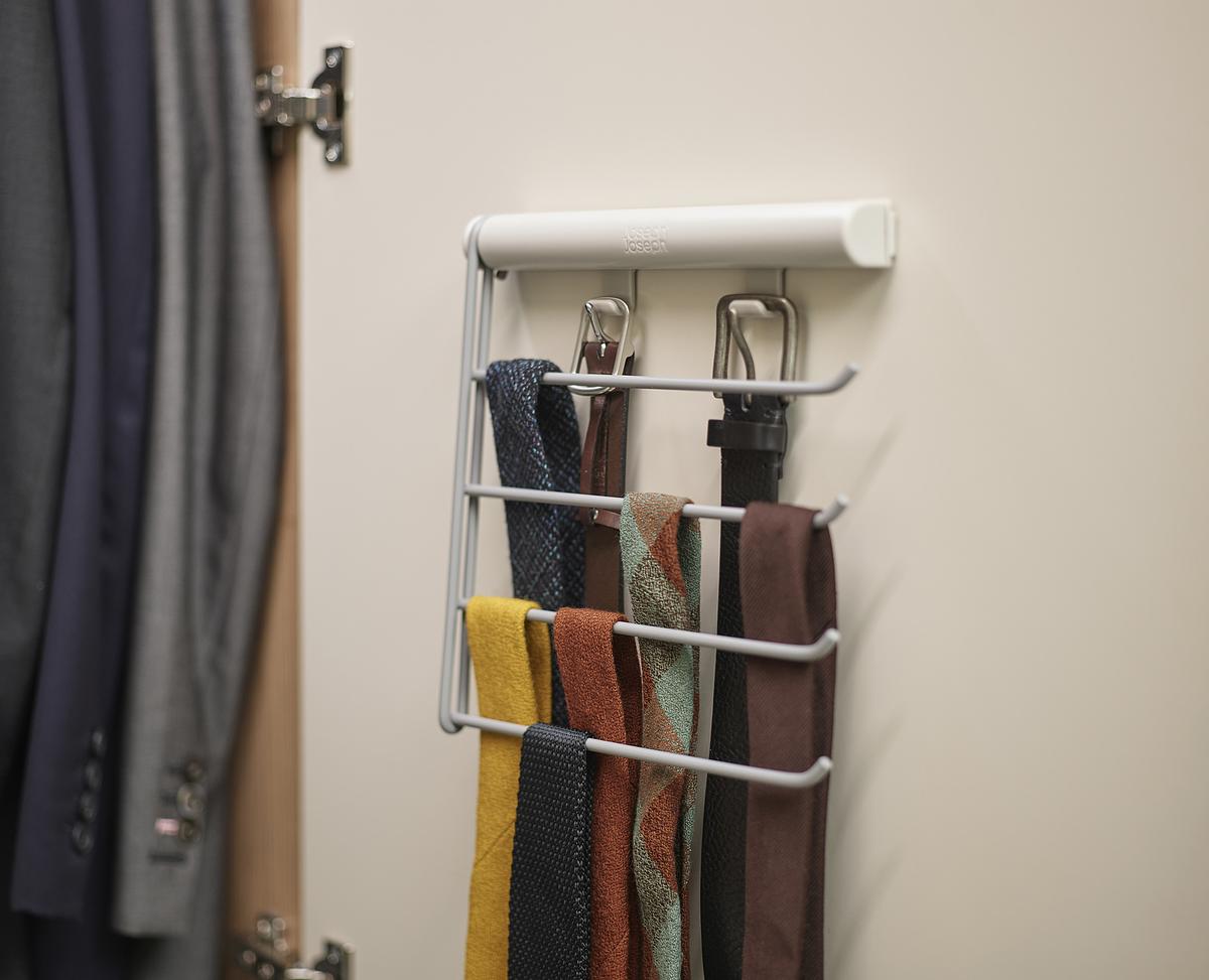 Orderly Belt, Tie & Scarf Rail - Ecru